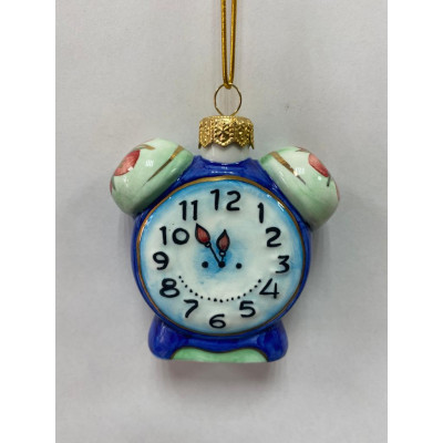 Часы-будильник (синие), фарфор