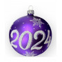 Шар "2024" 95мм фиолетовый