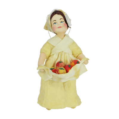 Девочка с яблоками (вата) 12см