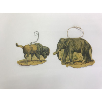 Набор  : бизон и слон ( тонкий картон)